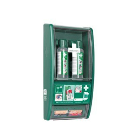 CEDERROTH Station de lavage oculaire 2 x 0,5 l, 1 distributeur de pansements