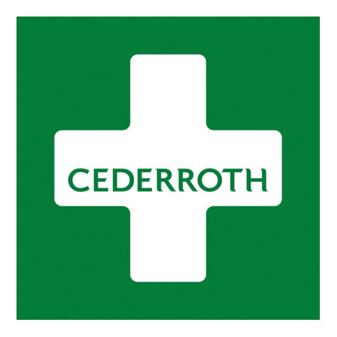 CEDERROTH Station de premiers secours Set L290×H560×P120 env. vert
