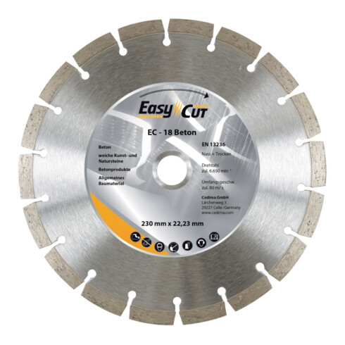 CEDIMA Disque de séparation diamant EC-18 125x1,9x10x22,23mm