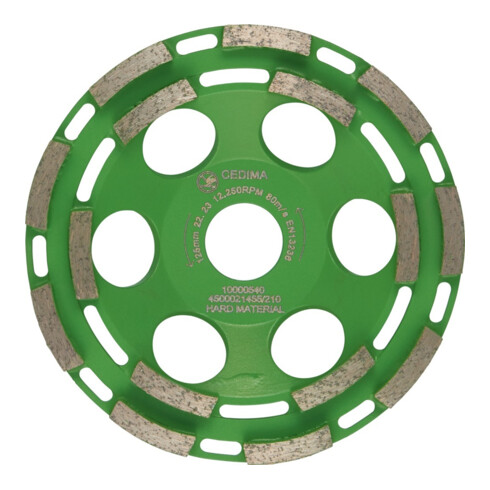 CEDIMA Plateau de meulage diamant EC 73 125 mm, 30x7x6,5 mm