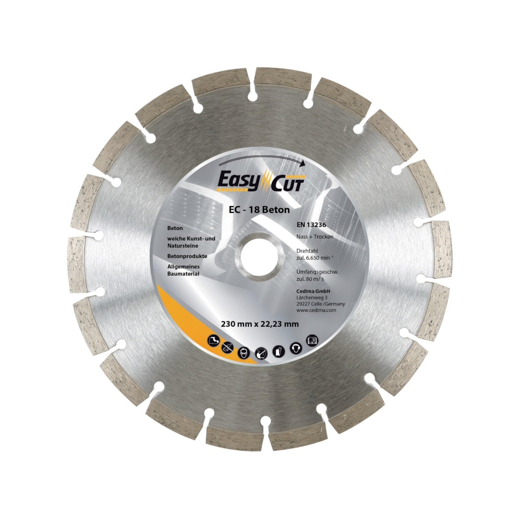 CEDIMA Trennscheibe Diamant EC-18 115x1,9x10x22,23mm