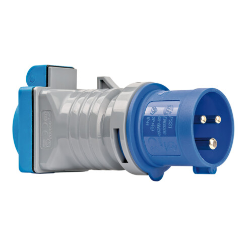 CEE-Adapter 240V/16A IP44 auf Schutzkontakt