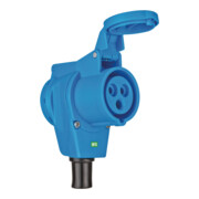 CEE haakse koppeling 230V/16A IP44 - 1x 230V/16A, 1x 230V CEE 16A 3-polig-1