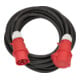 CEE Rallonge IP44 10m noire H07RN-F 5G6,0 5 pôles 400V/32A