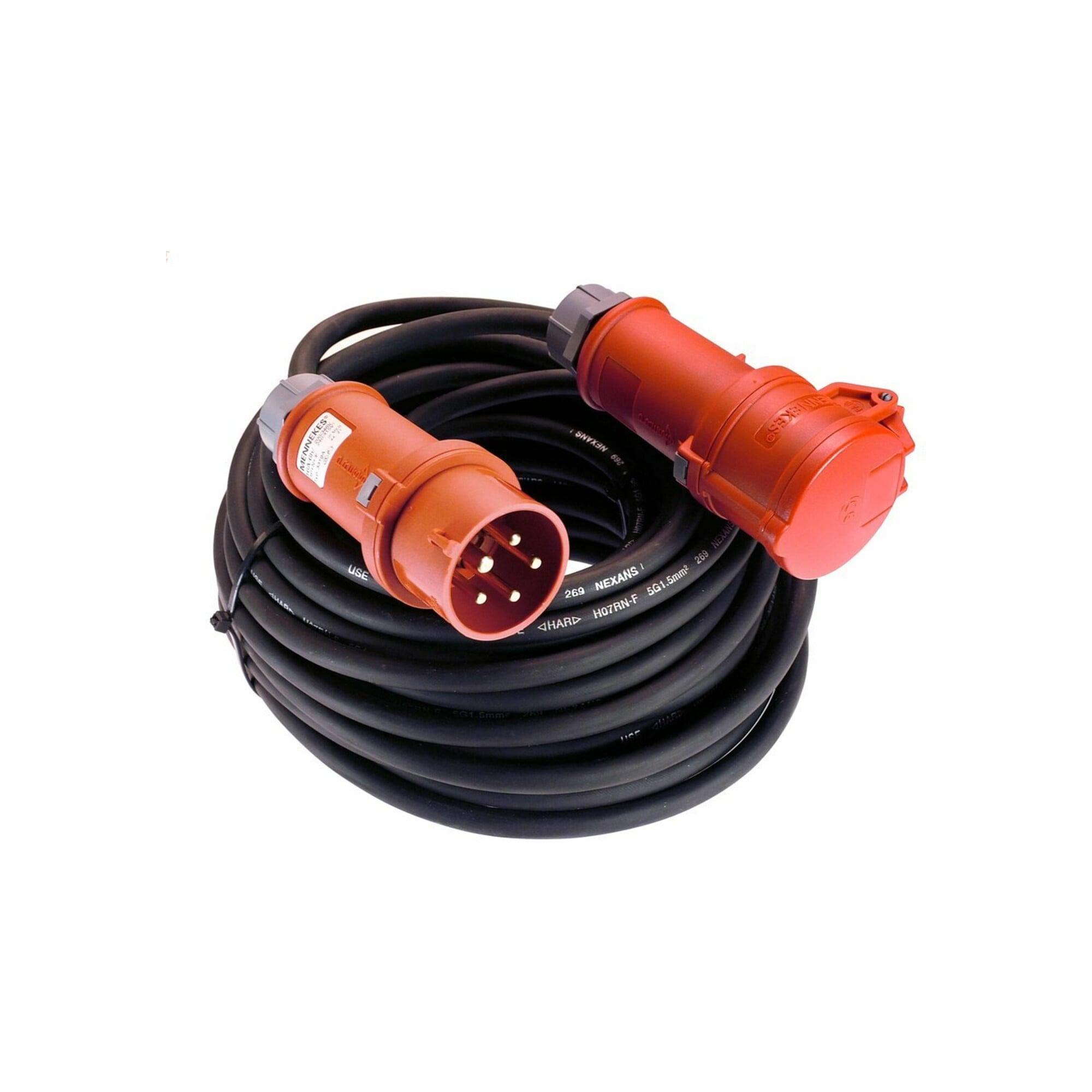 CEE-Verlängerung 32A 400V 6h L.10m H07RN-F 5x6,0mm2 5polig IP44 schwarz ; as - Schwabe