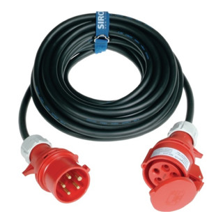 CEE-Verlängerung m.Phasenwender 16 A 400 V 10m H07RN-F 5x2,5 mm² schwarz IP44
