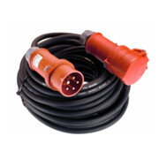 CEE-Verlängerung m.Phasenwender 32 A 400 V 10m H07RN-F 5x6 mm² schwarz IP44