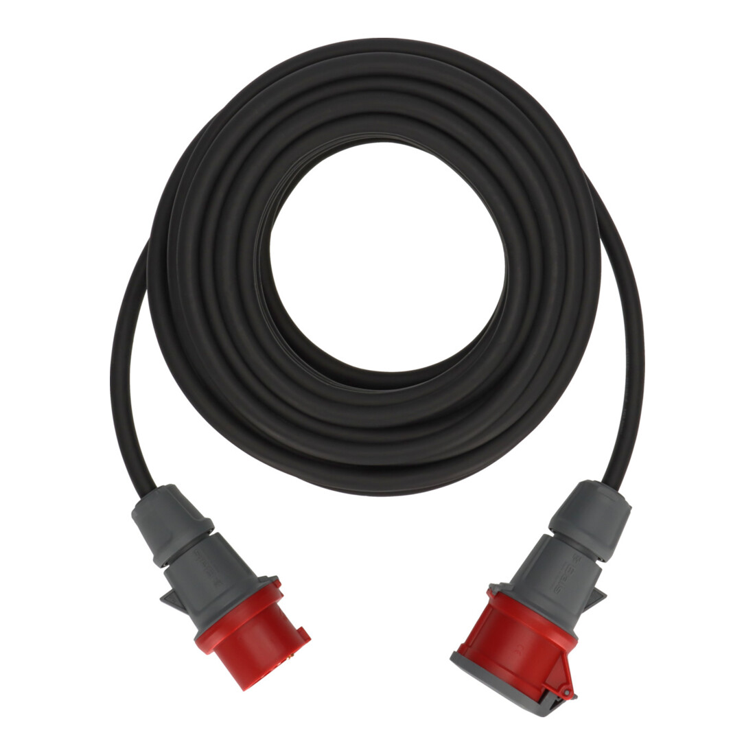CEE-verlengkabel IP44 25m zwart H07RN-F 5G2,5 5-polig