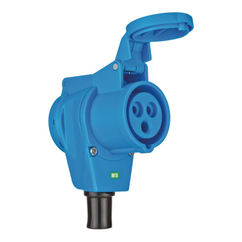 CEE-Winkelkupplung 230V/16A IP44 - 1x 230V/16A, 1x 230V CEE 16A 3-polig