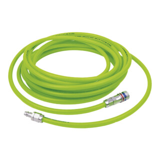 CEJN PU Schlauchset High Vis mit Sicherheits-Stahlkupplung eSafeDurchmesser 8x12 mm, nutzbare Schlauchlänge: 10 m