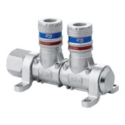 CEJN Sistema Multi-Link eSafe con giunto di sicurezza in acciaio, Numero raccordi di distribuzione: 2