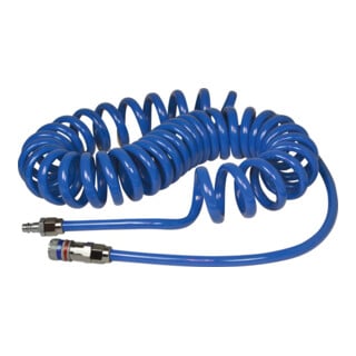 CEJN Tubo flessibile a spirale PU da 1/4" con giunto di sicurezza in acciaio eSafe Ø8 x 12mm