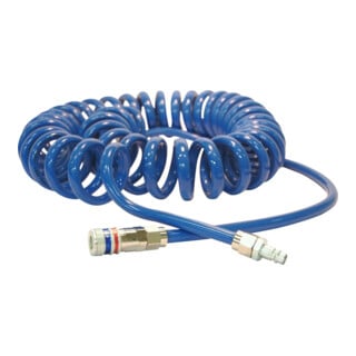 CEJN Tubo flessibile a spirale PU da 1/4" con giunto di sicurezza in acciaio eSafe Ø8 x 12mm