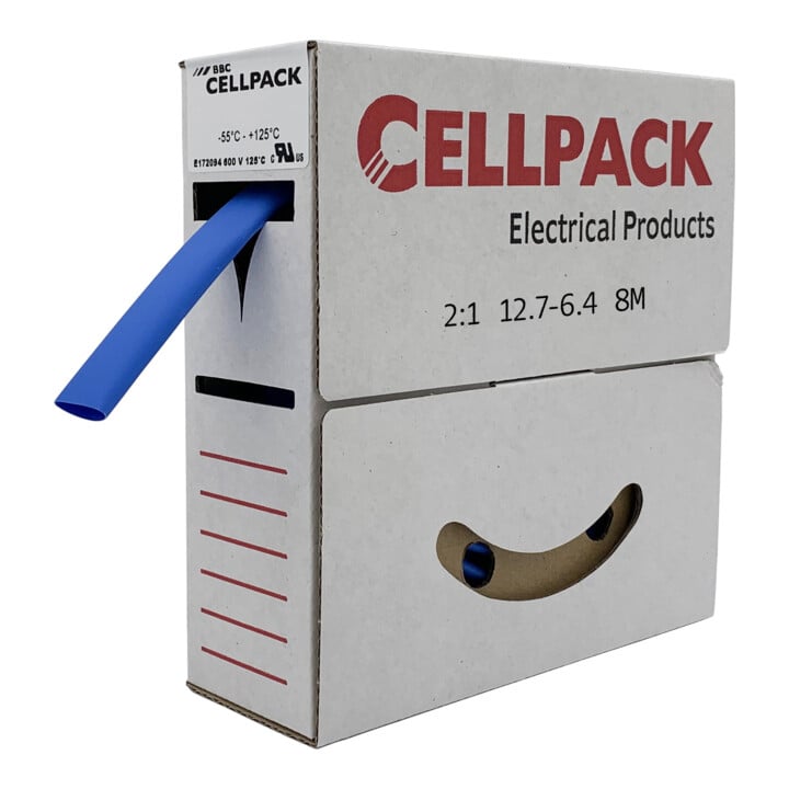 Cellpack Gaine thermorétractable en boîte déroulante 8 m SB/12,7-6,4/bleu/8 m