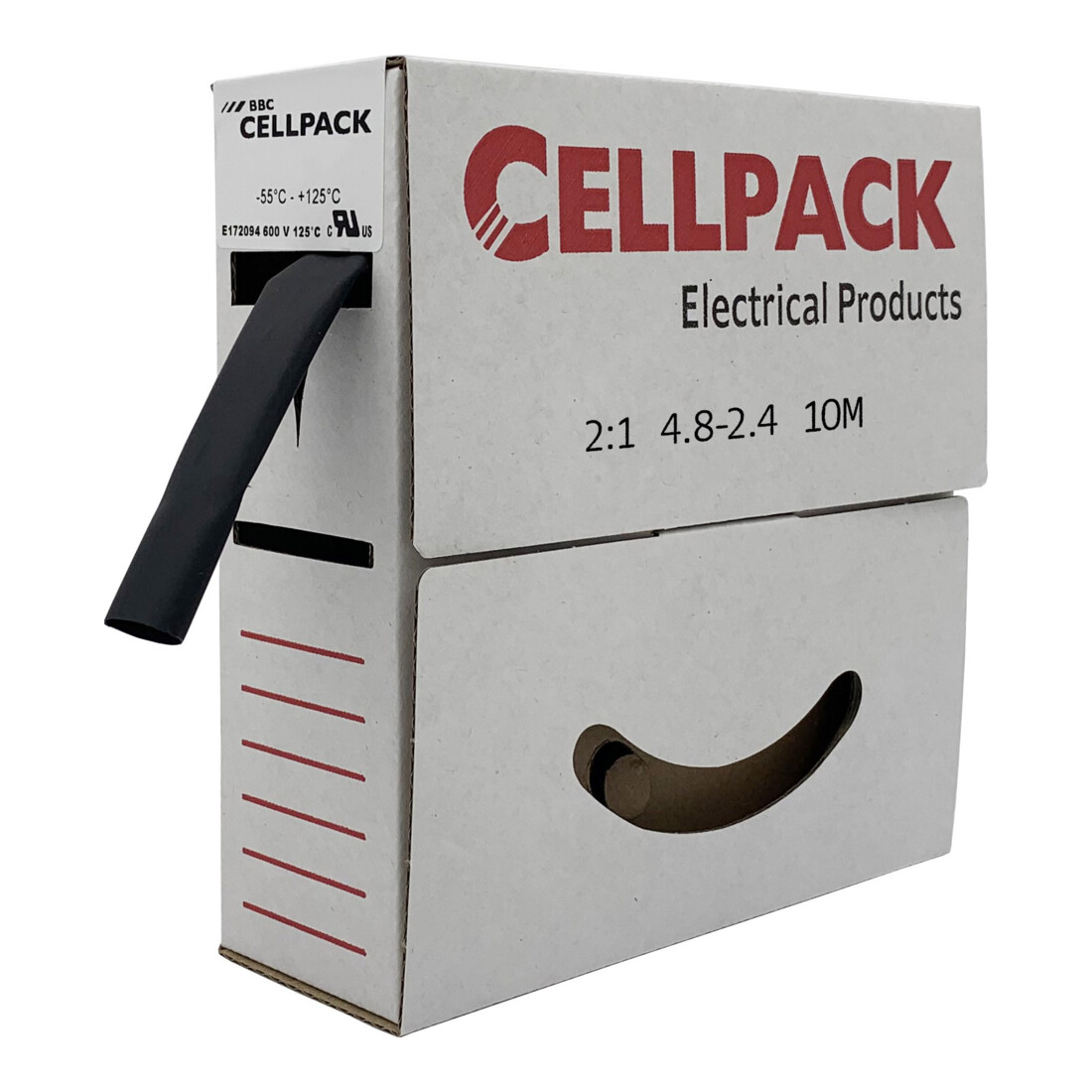 Cellpack Schrumpfschlauch in Abrollbox 10m SB 4.8-2.4 sw