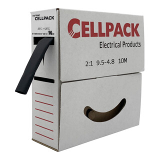 Cellpack Schrumpfschlauch in Abrollbox 10m SB 9.5-4.8 sw