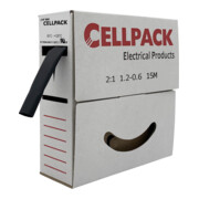 Cellpack Schrumpfschlauch in Abrollbox 15m SB 1.2-06 sw-1