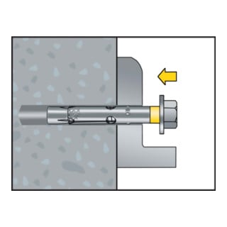 CELO Ancoraggio a manicotto Dnbolt DT 20-110/ M16 con vite a testa esagonale, zincato