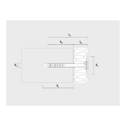 CELO Ancrage pour panneaux isolants avec clou en plastique IPD 10x70 10 mm