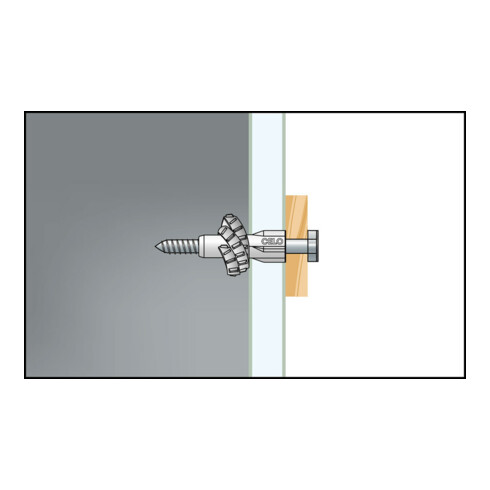 CELO Blister Mehrzweckdübel MZ 12 + SKS 8x90 mit Kragen u.Schr.