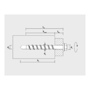 Celo betonschroef BTS E 6-195 M6, buitendraad, ZnAl-2