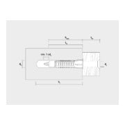Celo Blister Chevilles à usage multiple avec collerette et vis MZK 6-41 WH-4