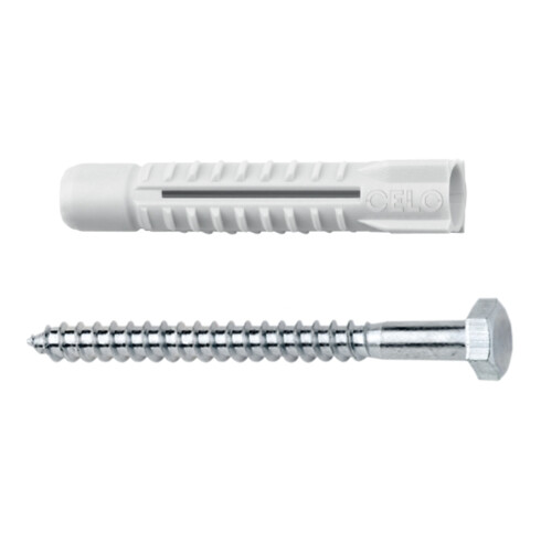 CELO Blister Chevilles à usage multiple avec vis MZ 10 SKS