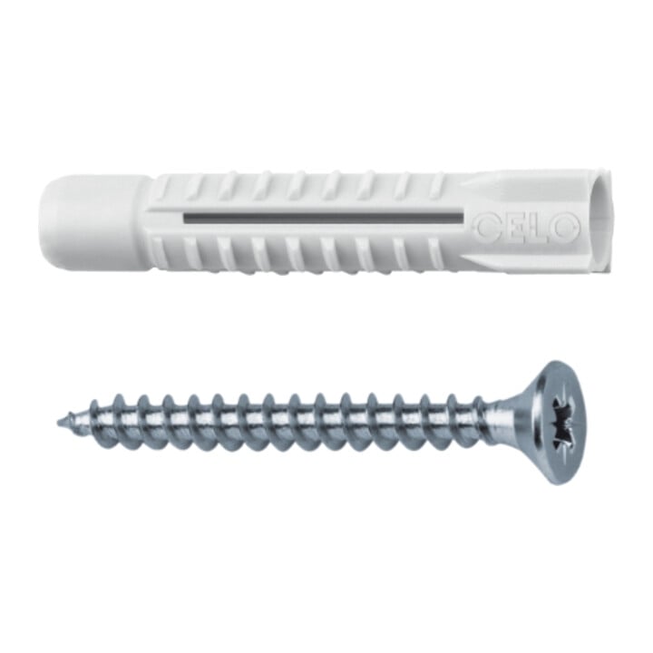 CELO Blister Chevilles à usage multiple avec vis MZ 8 SPS