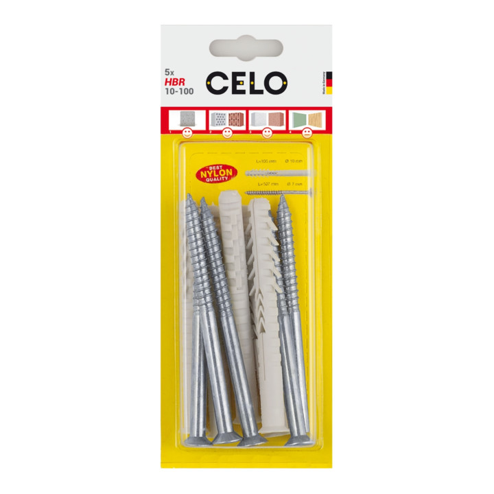 CELO Blister Hohlblockrahmendübel HBR 10-100 TOSS 10 mm