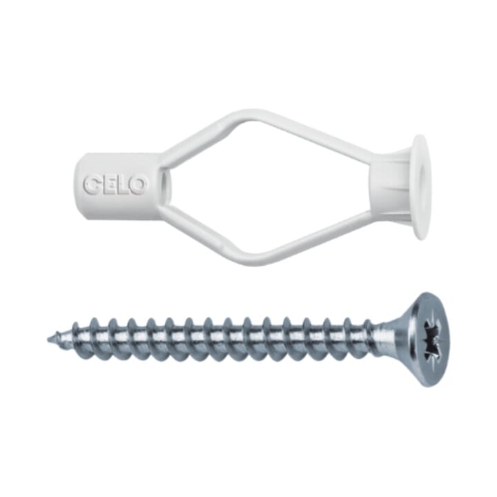 CELO Blister Hohlraumdübel mit Schraube HR 8 SPS Spanplattenschraube