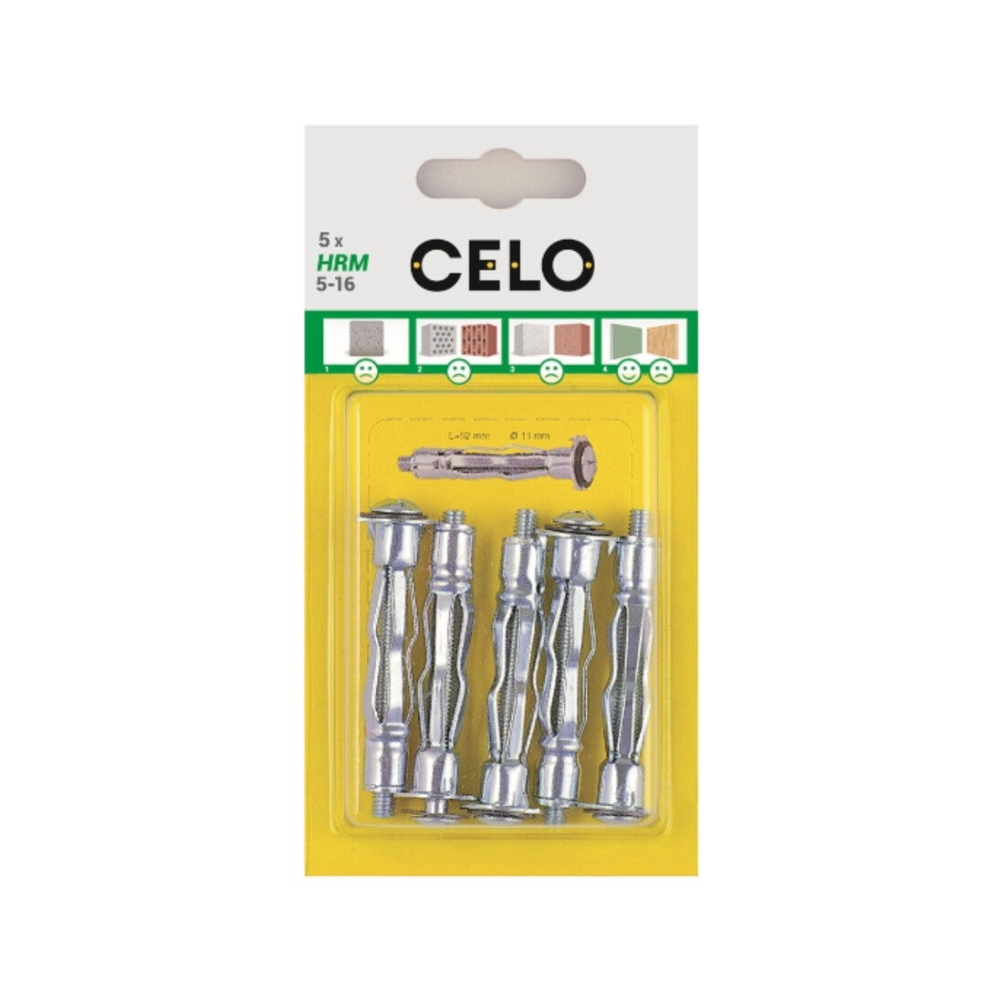 CELO Blister hollewandplug metaal HRM 5-32 WH