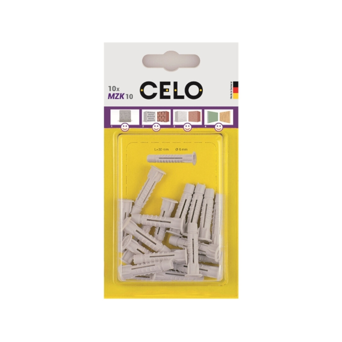CELO Cheville à usage multiple avec collet MZK