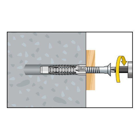 CELO Cheville à usage multiple avec collet MZK