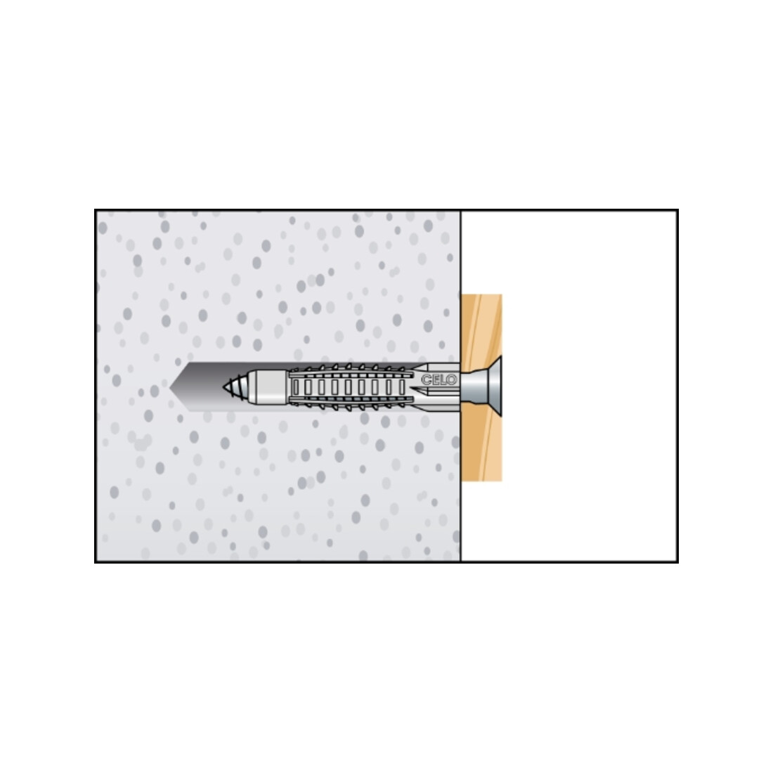 CELO Cheville à usage multiple avec collet MZK