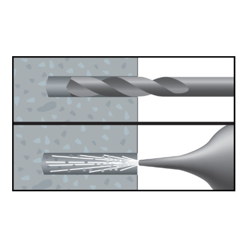 CELO Dübel InsertFIX IFB großer Kopf, grau 6 mm 31 mm