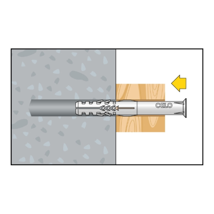 CELO frameanker R 10-115 SSK met zeskantschroef met sluitring, gegalvaniseerd