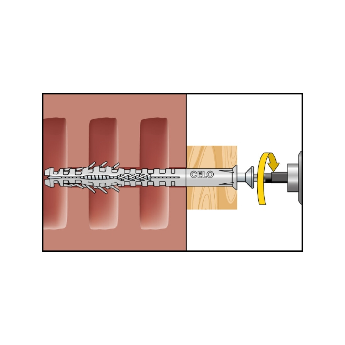 CELO Hohlblockrahmendübel HBR 10-200 ohne Schraube