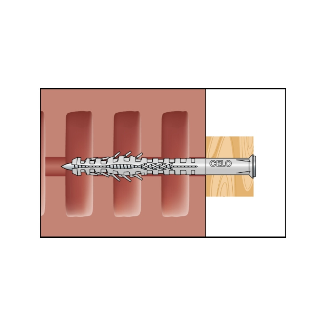 CELO Hohlblockrahmendübel HBR 10-200 ohne Schraube