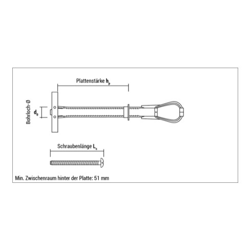 CELO Hohlraumdübel Universal mit Schraube BT plus M6 LO mit Schraube