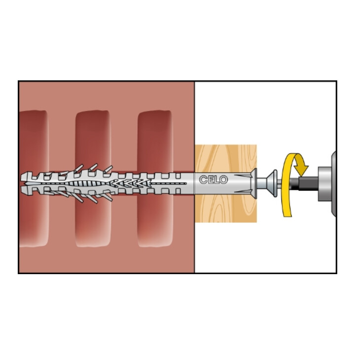 CELO holle blok frame anker HBR 10-200 zonder schroef
