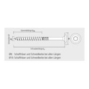 CELO Holzbauschraube BMax 8x180/80 Tellerkopf, TX40, blau pass.-4