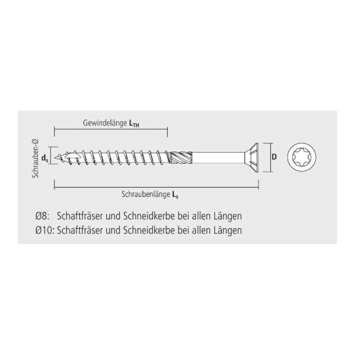 CELO Holzbauschraube BMax Senkkopf blau pass.