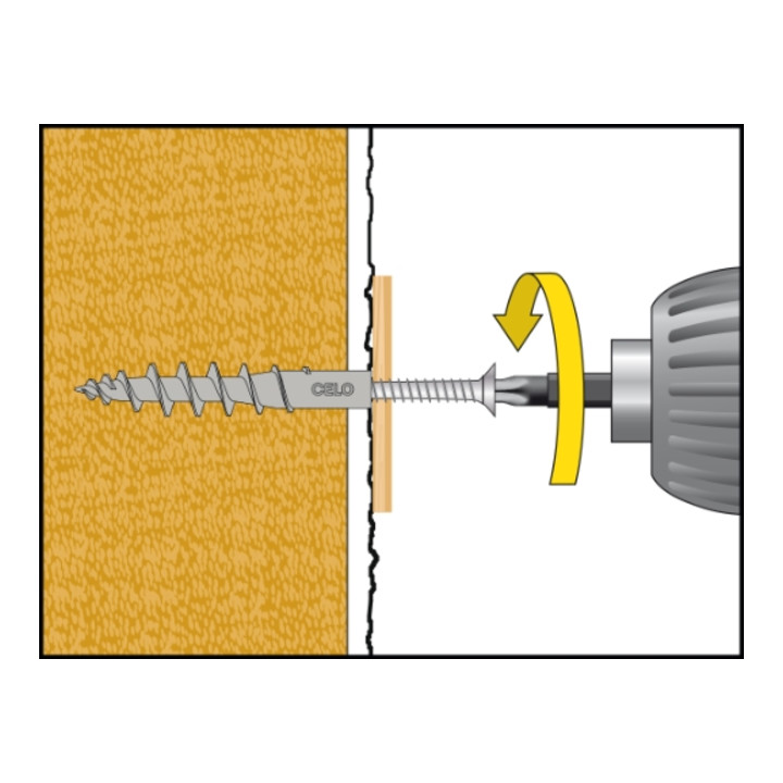 CELO Isolerende paneelschroefplug IPSD-H 55 Telegrey