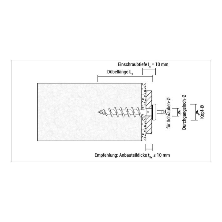 CELO Isolierplattenschraube IPS-H 55 Telegrau
