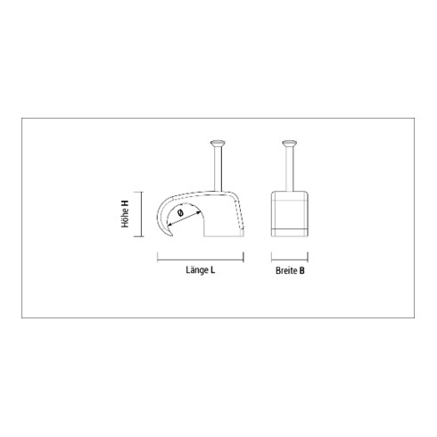 CELO Morsetto a chiodo Plastigrap - bianco RB-7