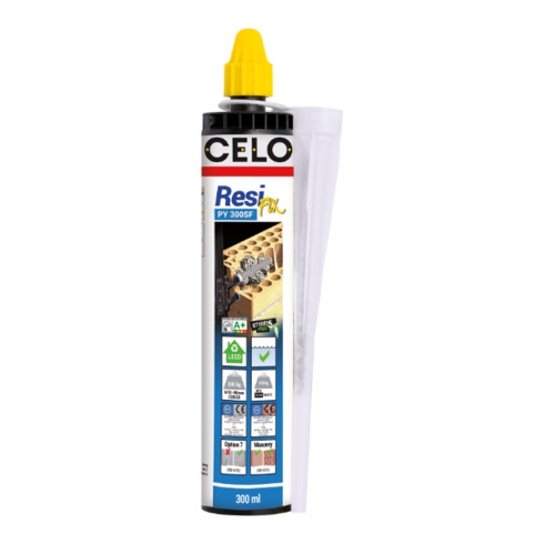 Mortier d'injection CELO ResiFIX PY 300 SF, polyester, en boîte tout usage