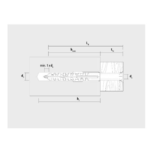 Celo multifunctioneel kozijnplug MFR FB 10-115 SSKS, platte kraag, zeskantige schroef met sluitring, verzinkt.