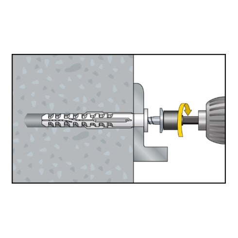 Celo multifunctioneel kozijnplug MFR SB 10-180 TX, verzonken kraag, verzonken kopschroef, galv. verzinkt.