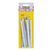 Celo Multifunktionsrahmendübel MFR SB 10-135 SSKS, Senkbund, Sechskantschr. mit angepr. Scheibe, galv. verz., Blister