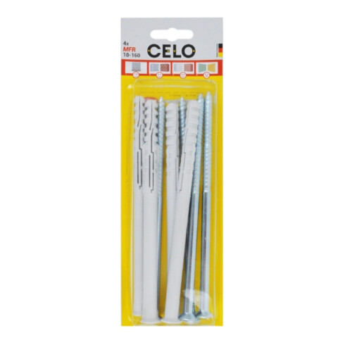 Celo Multifunktionsrahmendübel MFR SB 10-160 TX, Senkbund, Senkkopfschraube, galv. verz., Blister